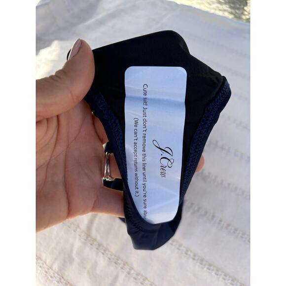 J.Crew Cross-Front Cheeky Bikini Bottom, Navy Blue, Sz‎ 2XL - Picture 5 of 6